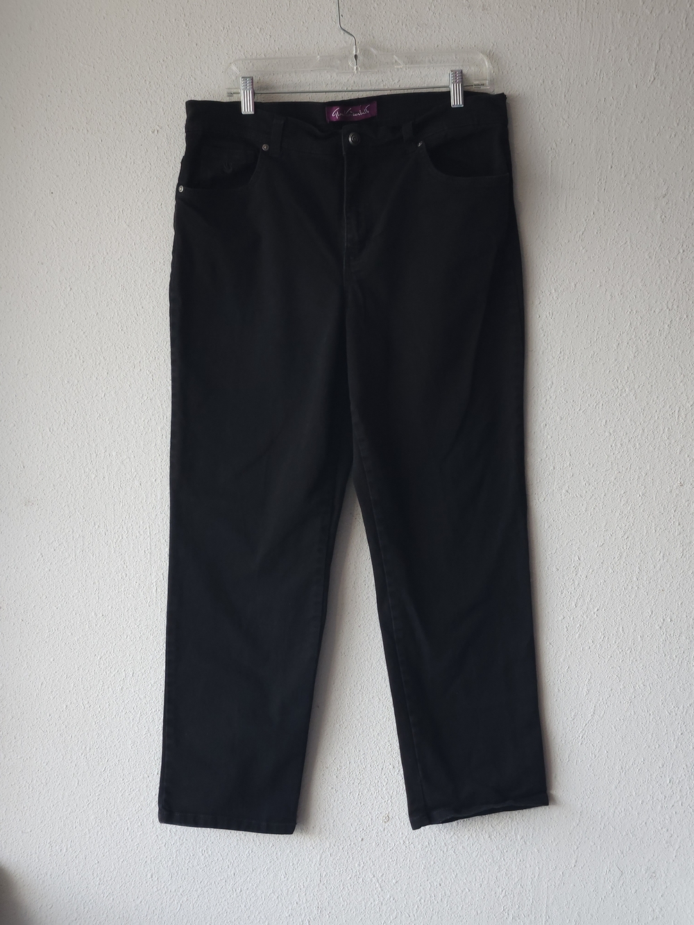 Gloria Vanderbilt Black Straight Leg Jeans PLUS SIZE PETITE 16P